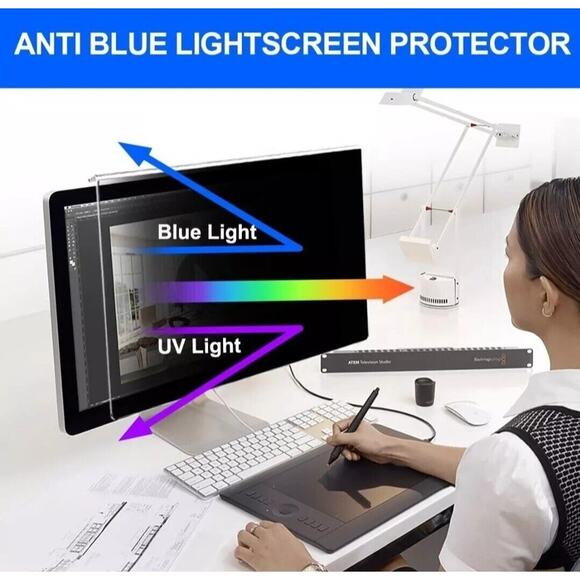 Computer Privacy Screen Filter 24" Hanging Privacy Screen Protector by Gudteke - Picture 3 of 7